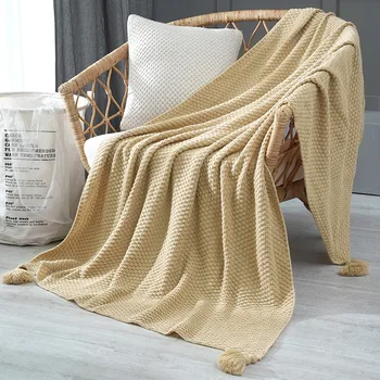 

Nordic Style Sofa Cover Blanket Office Napping Shawl Blanket Knitted Wool Blanket Leisure Air Conditioning Blanket