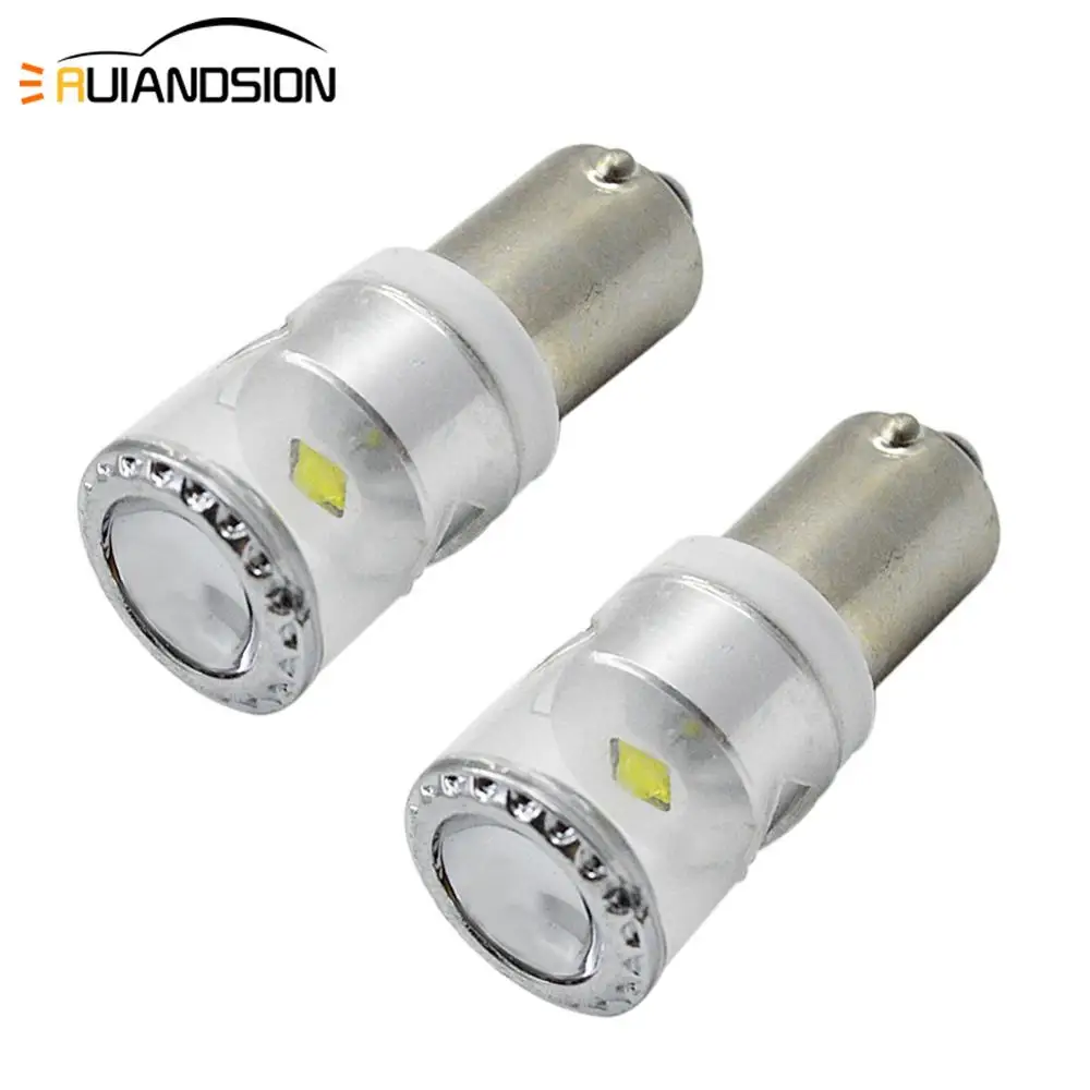 2X BA9S T4W 1 SMD C'ree No-polar 6 в 12 В светодиодный фонарь, передний индикатор, задний сигнальный светильник, боковая лампа, белый, 5 Вт