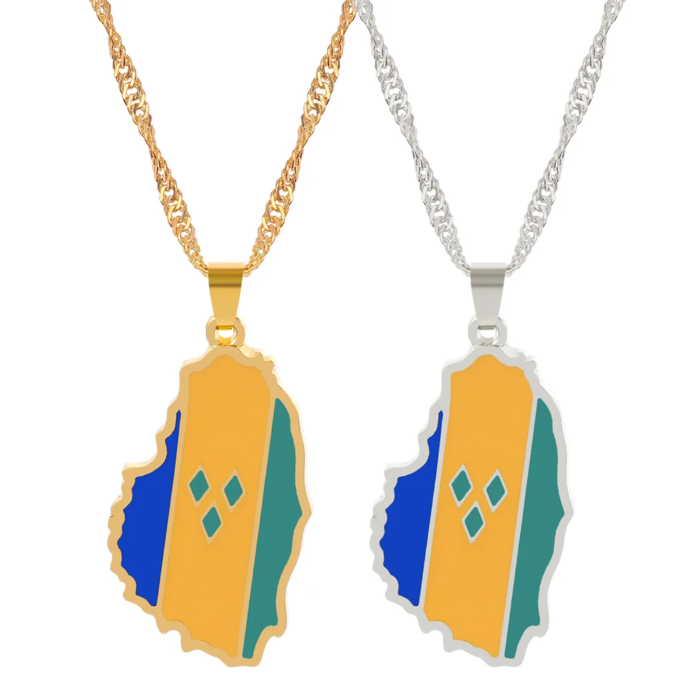 Золотой цвет ST. Женская цепочка с подвеской в виде карты Винсента|Ожерелья