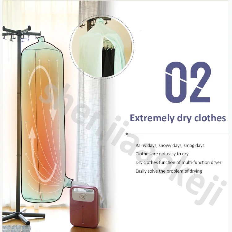 Household Clothes Dryer Quick-drying Machine for Quilt / Shoes / Clothes Mite Removal Garment Quilt Warmer with Timer 220v 500w