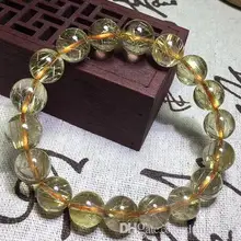 Кристалл натуральный титан браслет кристалл волосы Золотое кольцо Уникальный браслет для мужчин и женщин передача удачи Jewe