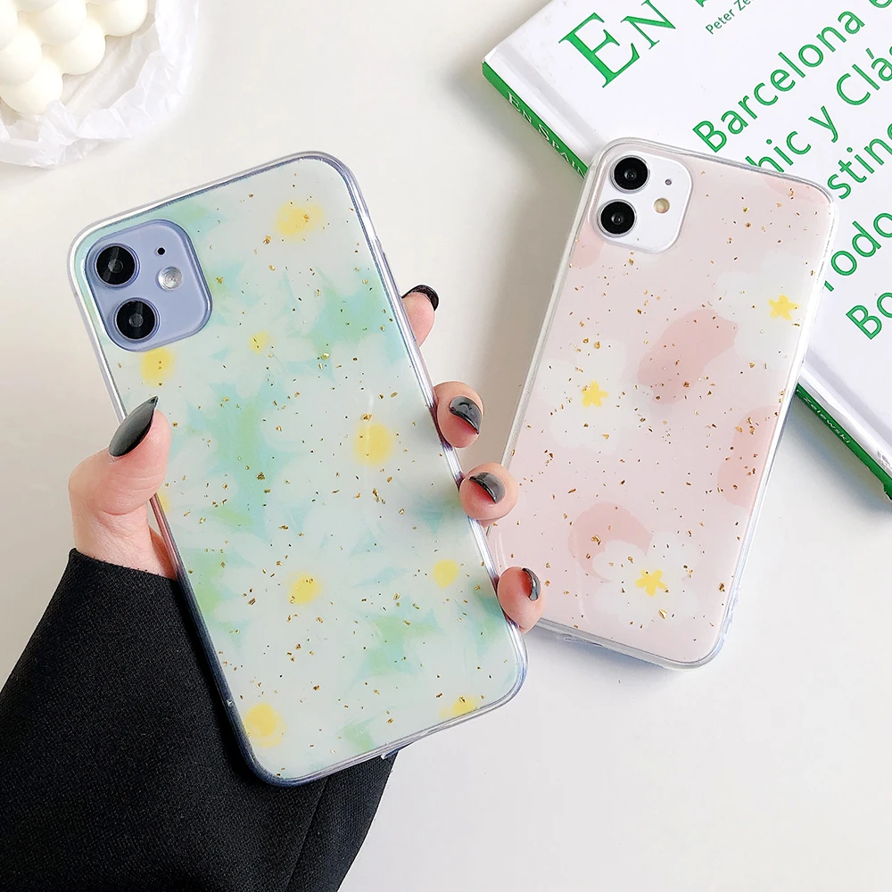 LOVECOM Cute Flower Phone Case For Huawei P40 P30 P20 Pro Honor 20 10 9 Nova 6 5 4 3 Mate 30 Soft Epoxy Powder Back Cover | Мобильные