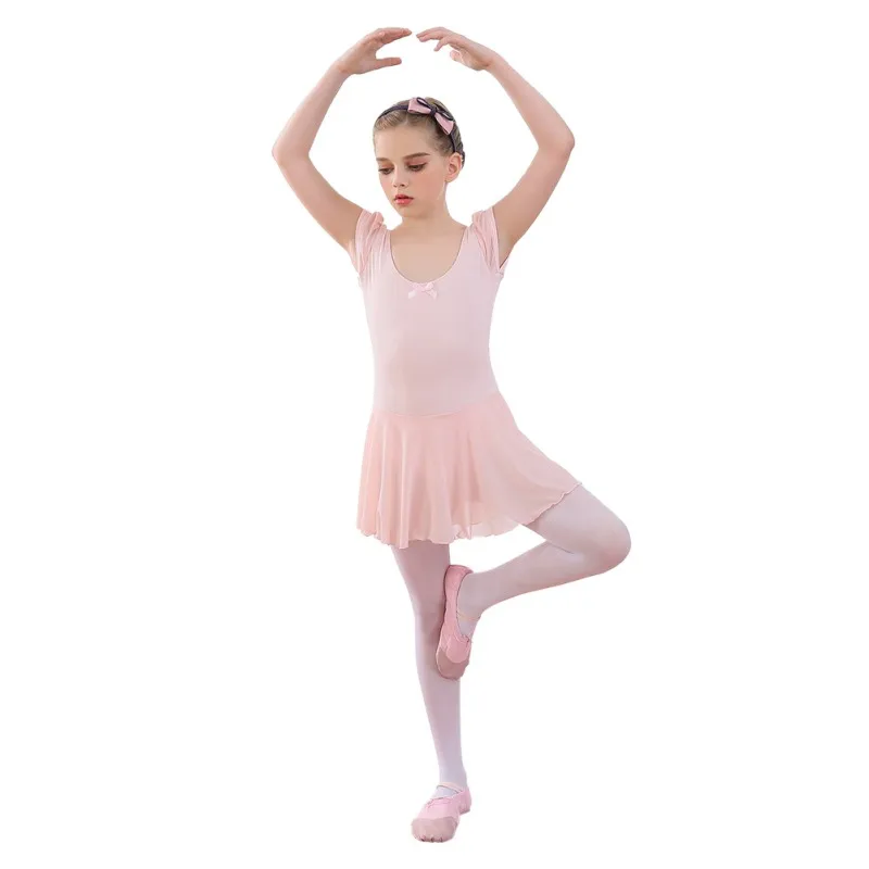 Детское балетное танцевальное платье-пачка, гимнастическое трико, балетное платье, Одежда для танцев с шифоновыми юбками для девочек