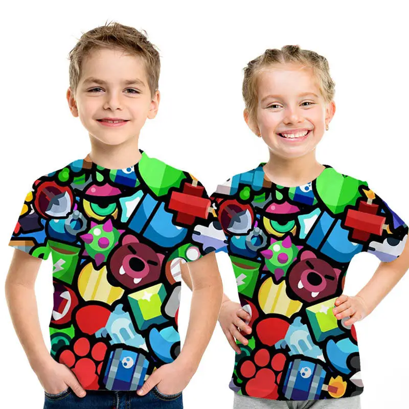 Новая футболка для детей 6, 7, 8, 9, 11, 12 лет, Забавные футболки с 3D принтом для мальчиков и девочек, костюм, детская одежда, детские футболки - Цвет: NT-312