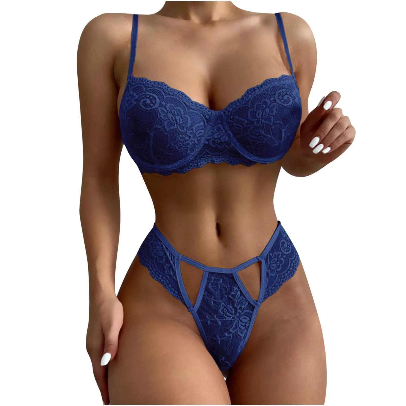 Porno Womens Underwear Chest Pad Bra Thong Sexy Lingerie Transparent Lace Mesh Erotic Costumes Mujer Temptation Sex Shop