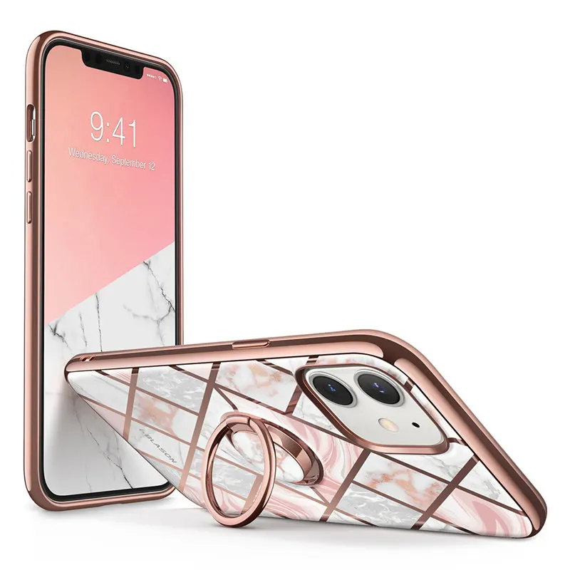 I BLASON For iPhone 12 Case/12 Pro Case 6.1&quot (2020 Cosmo Snap Marble with Built in Rotatable Ring Holder Support Car Mount|Бамперы| |