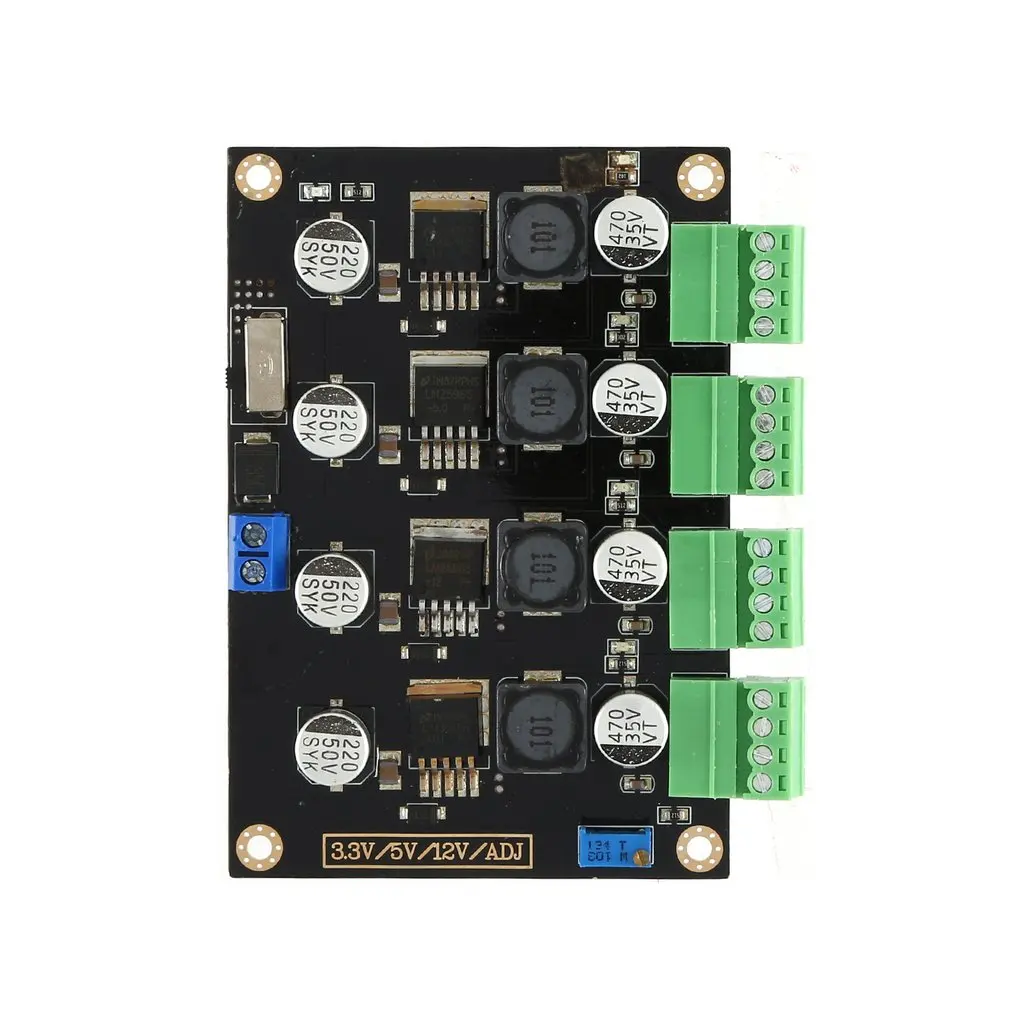 Многоканальный импульсный модуль питания 3,3 V/5 V/12 V/ADJ, плата питания с регулируемым напряжением LM2596