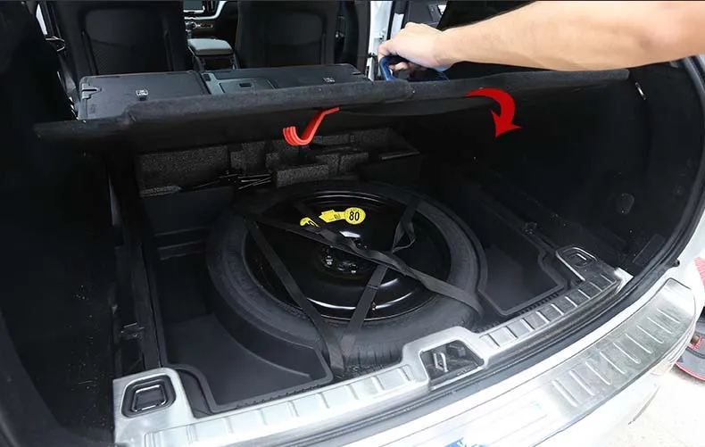 Lsrtw2017 Черный Abs для Volvo Xc60 багажник запасная коробка для хранения шин контейнер держатель лоток аксессуары