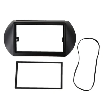 

1 Set Car 2 Din Radio Fascia Installation Dashboard Stereo Panel CD Trim Kit Face Frame Bezel, for Volvo XC90 2002+