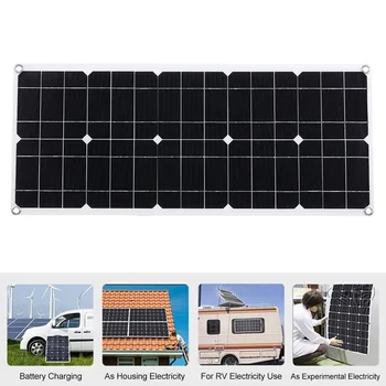 

Solar Panel 100W with 2 USB Interface Monocrystalline Solar Cell DIY ModuleCar Battery Charger Kits Waterproof