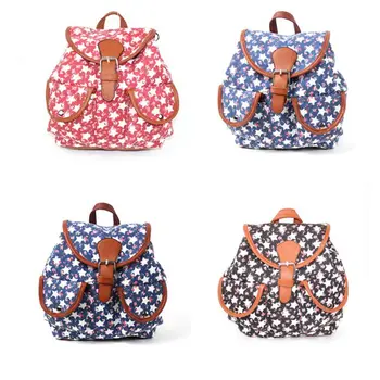 

Women Canvas Backpack Large Capacity Drawstring Daypack Travel Bookbag Teenagers Girls Schoolbag 2020