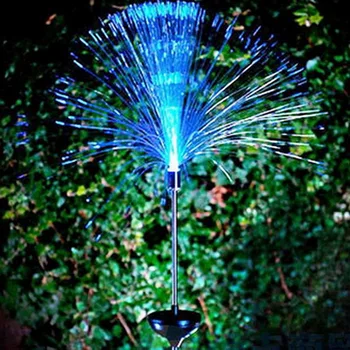 

Hot fiber Optic color changing led solar power lamp lights gargen outdoor decoration