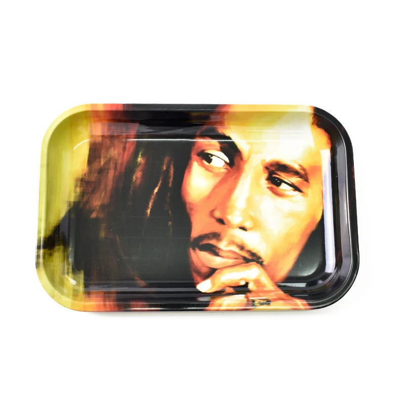 280mm Metal Cigarette Tray Weed Tray Rolling Paper Men Gift Cigarette Box Gadgets for Men Holder Rolling Tray Hot Sale - Цвет: bob