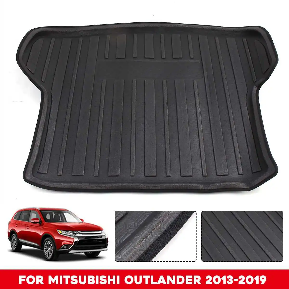 Напольный коврик для багажника Mitsubishi Outlander 2013-2019 водонепроницаемый анти-занос