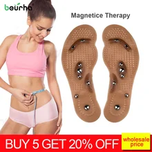 Здоровье Massageador 1 пара магнитный массажер для стоп стелька стопы Акупунктура точка терапевтическая стелька тело Детокс похудение магнит стелька