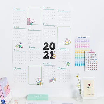 

2021 Schedules 365 Days Wall Calendar Memo Study Planner Notes TO DO LIST with Stickers School Memorandum Office Supplies