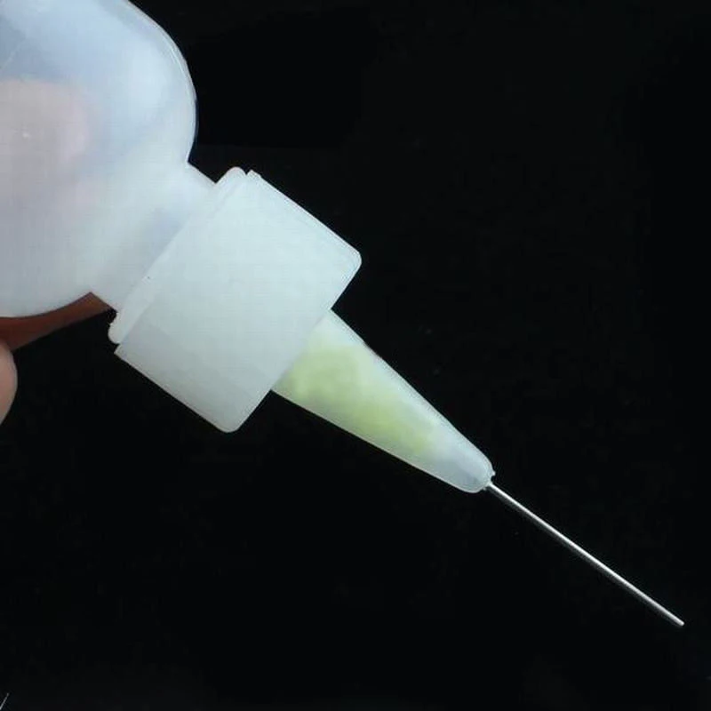 2pcs 50ml Needle Tip Plastic Rosin Bottle Cleaning Liquid Flux Alcohol Oil Dispenser Plastic Hand Bottle Cleaner DIY RepairTools