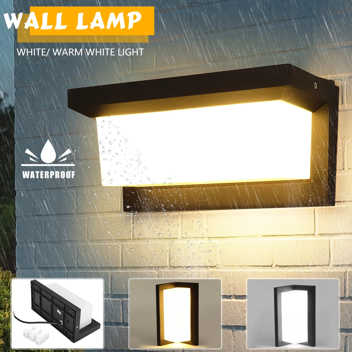 

18/12W LED Wall Light Outdoor Waterproof Porch Garden Wall Lamp Garden Indoor Bedroom Bedside Decoration Lighting Aluminum