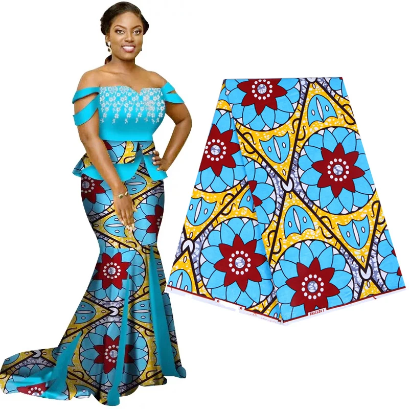 

Latest Fashion Ankara African Prints Wax Veritable Dutch Wax Fabric 100% Cotton High Quality Sewing Material For Dress 6yards