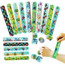 Pulsera de PVC con dibujo de dinosaurio para niños, brazalete de actividad, regalo