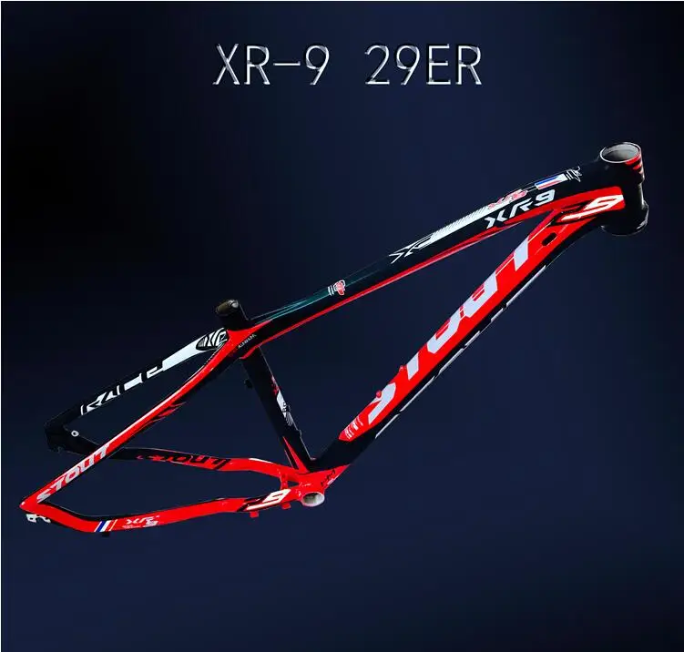 29x17 red STOUT MTB 26/27. 5 дюймов Warcraft XR-9 сплав скандиума ультра легкая внутренняя линия горный велосипед рама пересеченной страны - Цвет: 29x17 red
