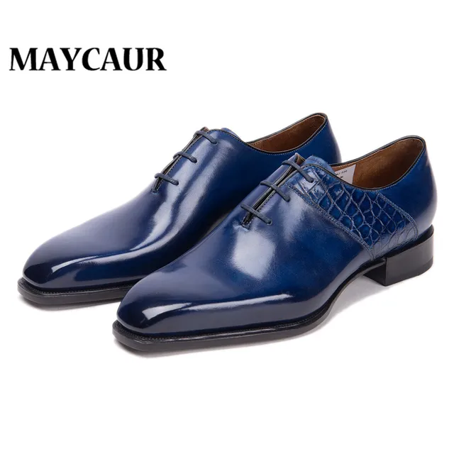 $US $103.04 Leather Shoes Men Oxford Real Genuine Leather Custom Fashion Office Dress Wedding Luxury Brand Formal Party Mens Derby Shoe