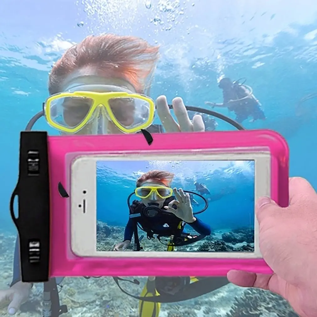 Водонепроницаемый мобильный чехол для телефона для iPhone X Xs Max Xr 8 7 samsung S9 прозрачный ПВХ герметичный подводный сотовый смартфон сухой Чехол