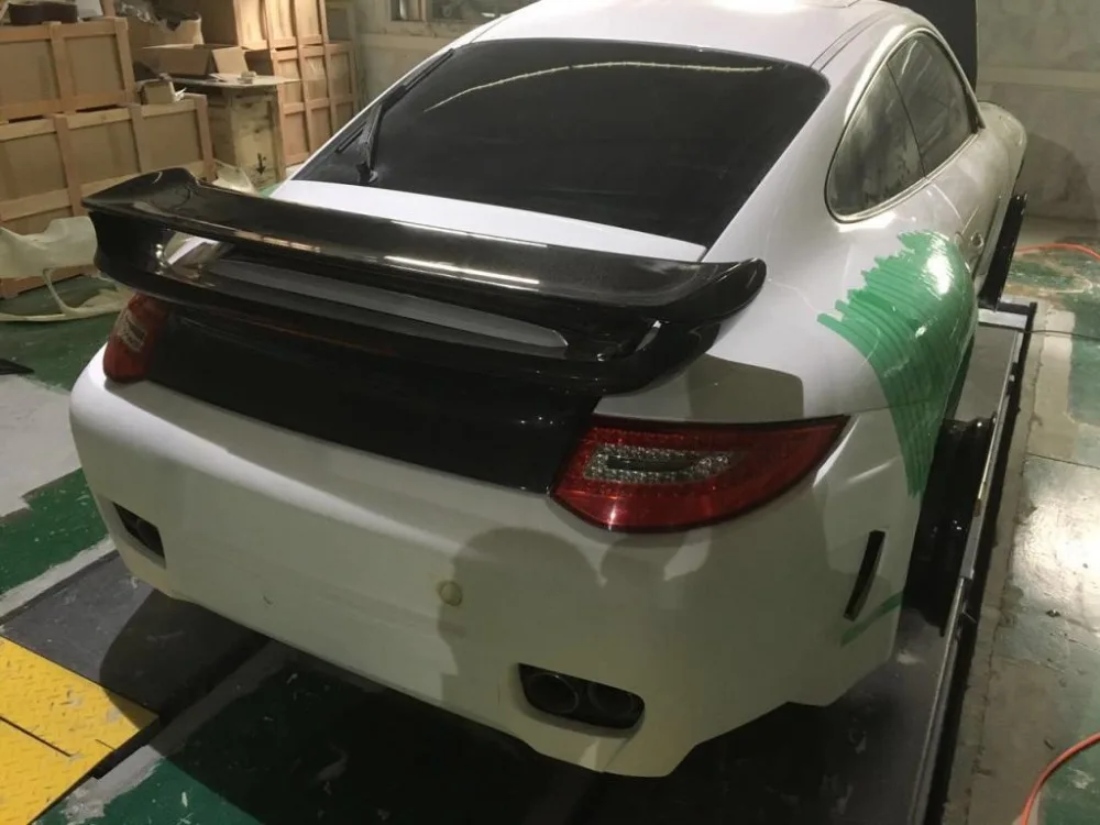 Задний капот и спойлер заднего крыла из углеродного волокна подходит для Porsche 911 2009-2011