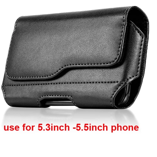 Premium Universal Leather Phone Pouch with Belt Clip Holster