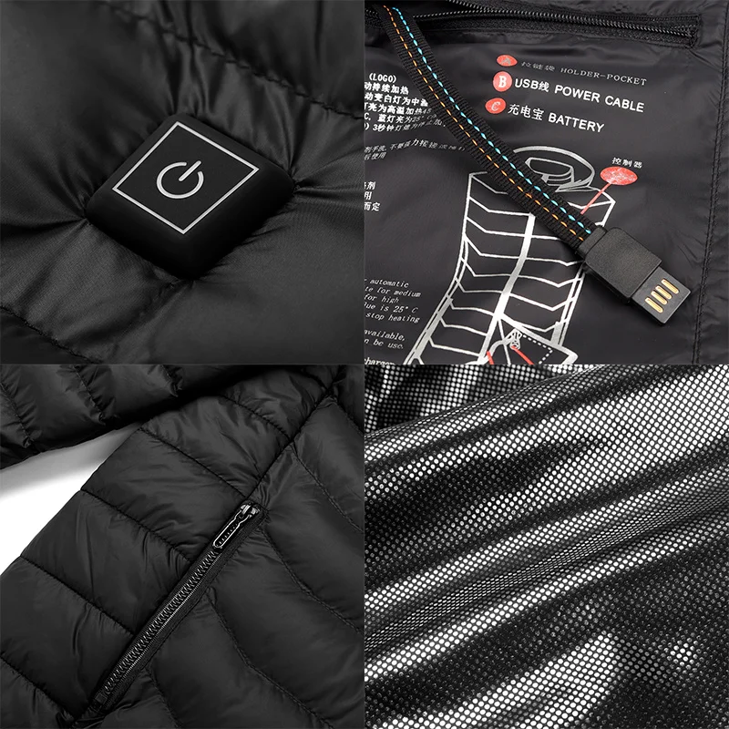 S-4XL с подогревом Мужская спортивная куртка, водонепроницаемые флисовые Jeakets, ветрозащитная зимняя походная куртка, лыжная мужская одежда