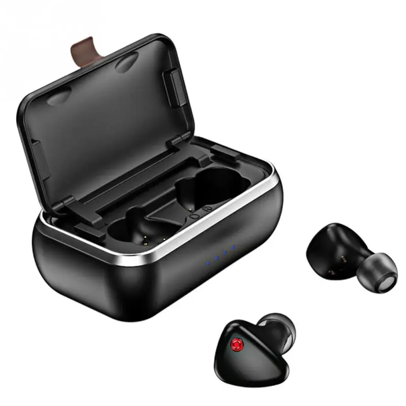 Шум отмена игровая гарнитура Bluetooth Мощность Дополнительный внешний аккумулятор с порт для зарядки через чехол Мини 3D стерео TWS 5,0 Беспроводной HD Портативный Перезаряжаемые