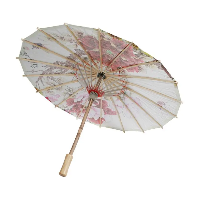 Традиционный старинный Шелковый тканевый зонтик в китайском стиле, масляная бумага, окрашенный Классический Зонтик для украшения дома, реквизит для косплея