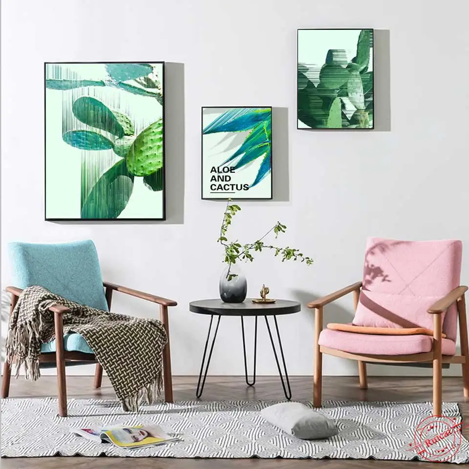 

Nordic Poster pictures Prints HD Print Painting Cactus and aloe For Modern Decorative Bedroom Living Room Home Wall Art Decor