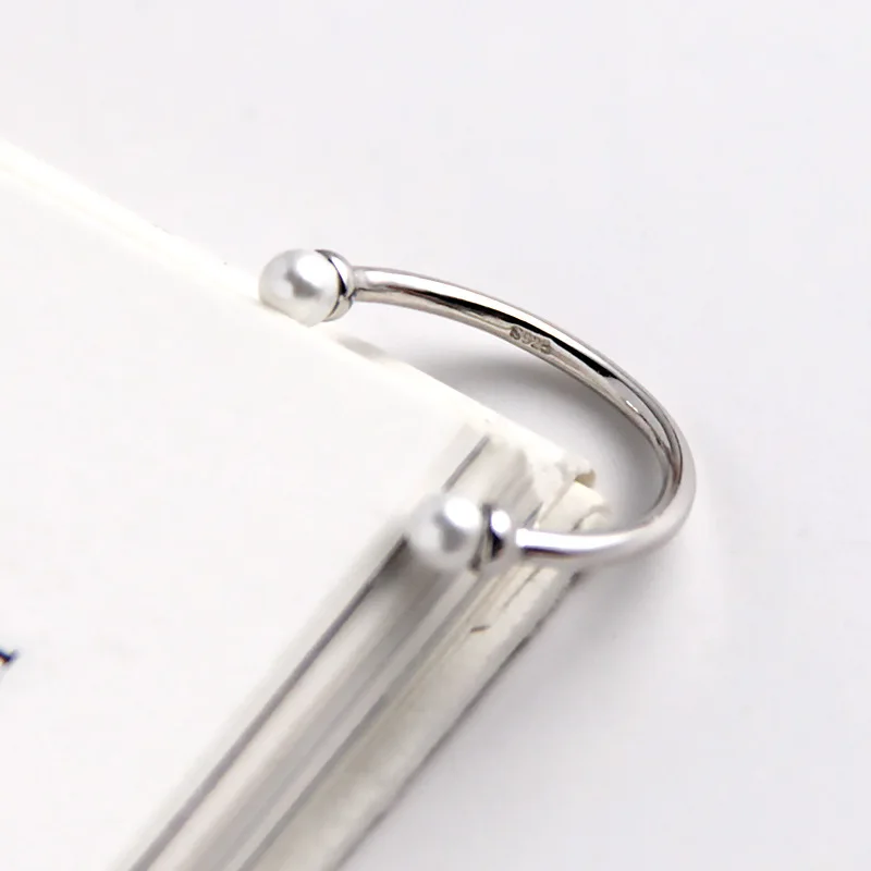 Silvology 925 пробы серебряные кольца с жемчугом и улыбкой оригинальные минималистичные креативные шикарные Открытые Кольца для женщин Mori стильные вечерние ювелирные изделия