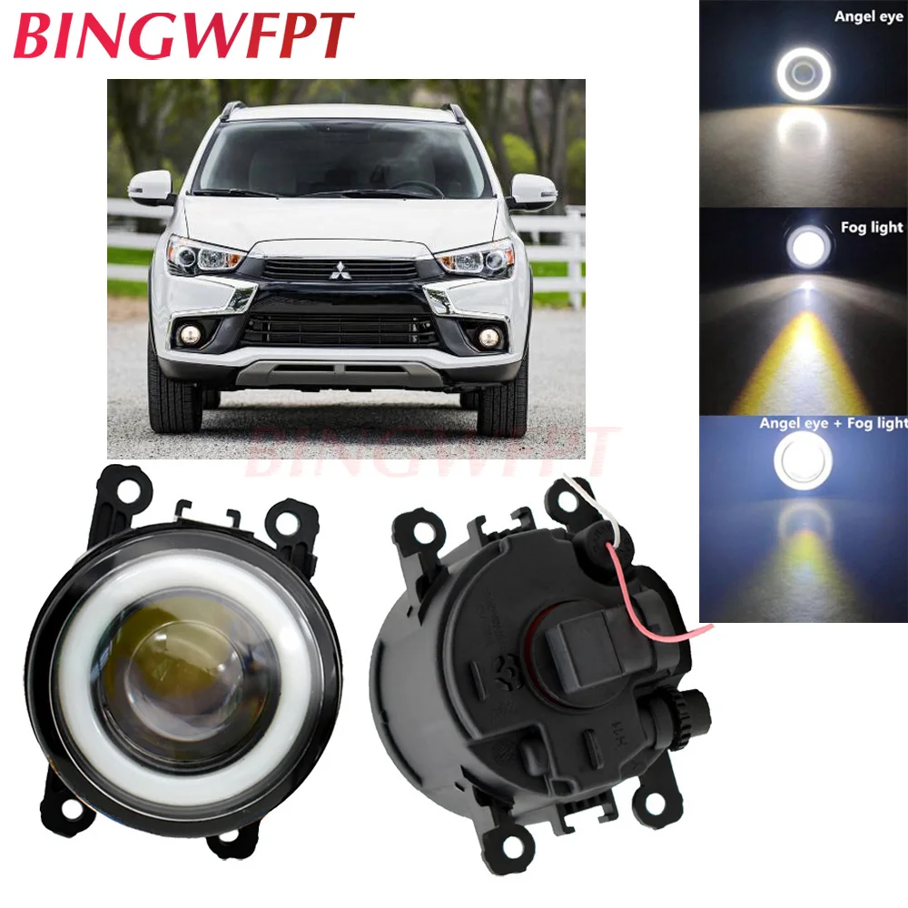 

2pcs NEW Car styling Angel Eyes front bumper LED fog Lights with len For Mitsubishi ASX 2017 2018