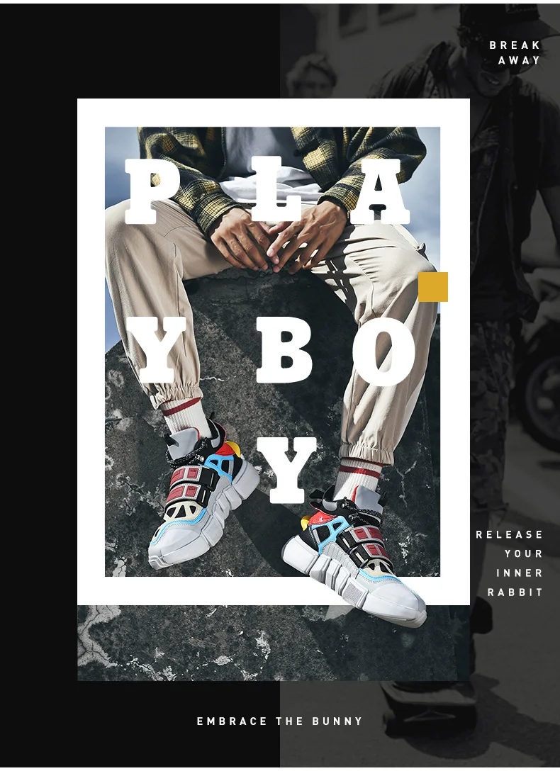 PLAYBOY новые мужские кроссовки весенние Стильные уличные спортивные кроссовки для мужчин спортивные кроссовки Легкие беговые кроссовки