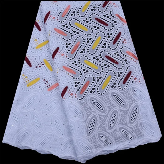 Dubai Lace Fabrics High Quality Cotton Lace Cotton Dry Lace Fabric Swiss Voile Lace In Switzerland A1722 - Цвет: As Picture