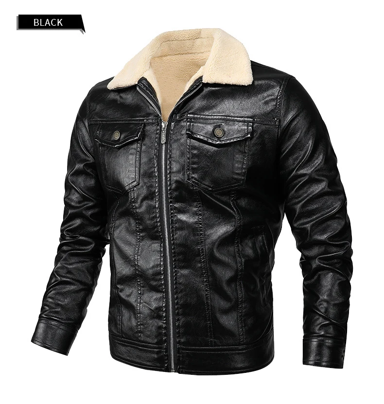 Зимняя мужская кожаная куртка, модная, высокое качество, тонкий мех плюс бархат, ветрозащитная, искусственная замша, Теплая мужская бейсбольная куртка 5XL