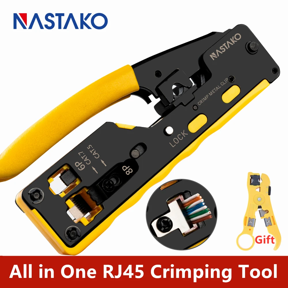 RJ45//RJ11 Modular Plug CAT5E//CAT6 Network LAN Cable Wire Crimper Crimping Tool