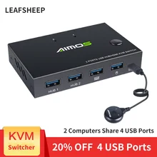 2 em 1 para fora 4k usb hdmi kvm caixa de interruptor para 2 pc compartilhamento teclado mouse impressora plug e exibição de vídeo paly usb interruptor divisor