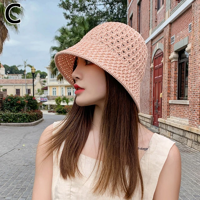 Handmade Crochet Floppy Top Summer Hats 