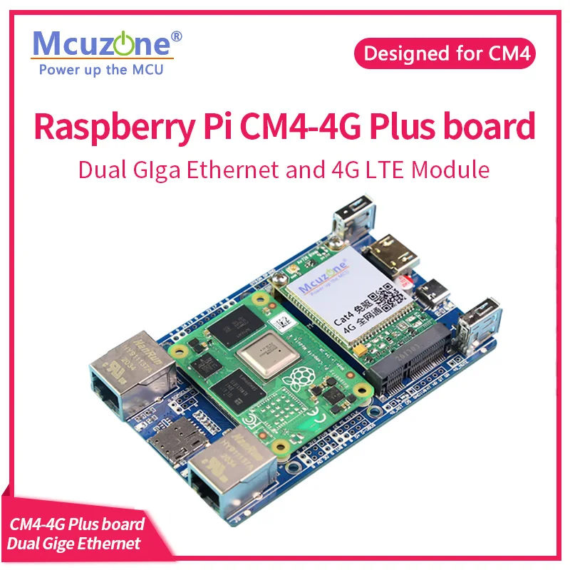 Материнская плата Raspberry Pi CM4-4G puls с двумя Giga Ethernet и 4G LTE модулем | Компьютеры офис