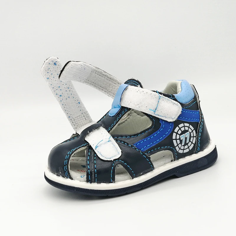 Ортопедические сандалии из ПУ кожи для мальчиков мягкая обувь поддержка свода