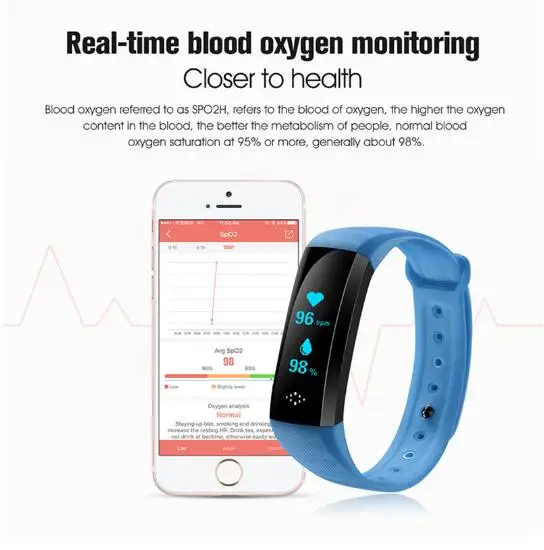 Beaulyn Smartch IP67 водонепроницаемый спортивный фитнес-трекер M2S HR и BP умный Браслет кислородный Bluetooth для Android и IOS