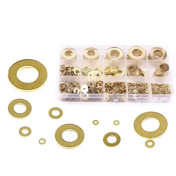 

Brass Flat Round Washer Metric Plain Gasket for Screw Standard Tool Fastener Assortment Kit(350Pcs)
