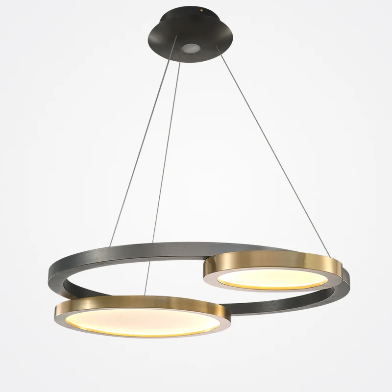 Pendant lights Роскошный пост современный диск из нержавеющей стали Ресторан подвесные светильники американская гостиная спальня Креативный светодиодный светильник - Цвет корпуса: Pendant lights