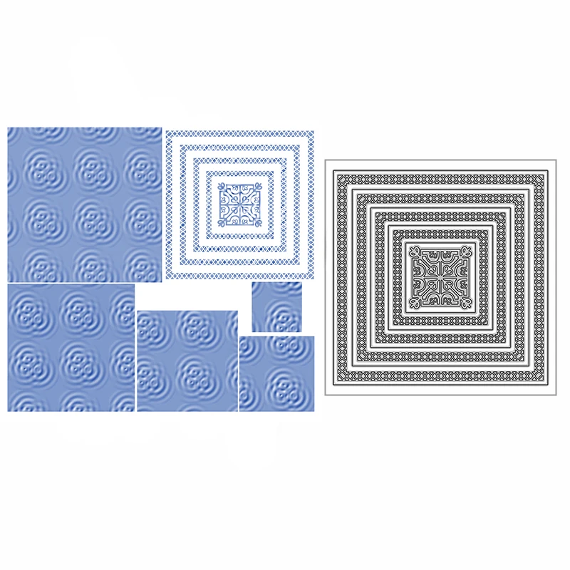 

New Lacy Squares Frame Craft Embossing Mold 2021 Metal Cutting Dies for DIY Decorative Scrapbooking Album Card Making No Stamps