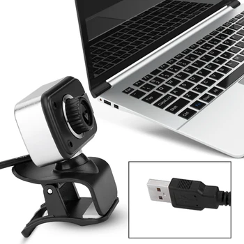 

LED lights Night Vision USB with MIC 12MP HD Web Camera Cam 360° for LCD Screen Laptop for / MSN / ICQ