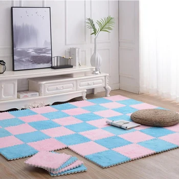 

Splicing carpet EVA foam floor mat plush soft carpet split bathroom non-slip carpet children's room puzzle crawling mat