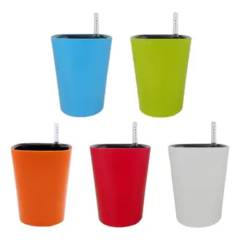 

PP Self Watering Planters Flower Pots Indoor with Water Level Indicators Garden Modern Decorative Planter Pot for All House